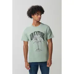 KOAJ - Camiseta en algodón unicolor con texto y manga corta HOMBRE