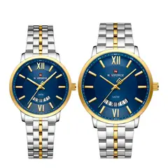 NAVIFORCE - Reloj Pareja Nf9238 Crono Love Acero + Estuche