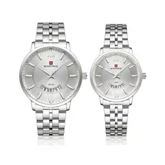 NAVIFORCE - Reloj Pareja Nf9238 Crono Love Acero + Estuche