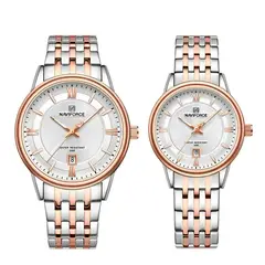 NAVIFORCE - Reloj Pareja Nf8040 Crono Love Acero + Estuche