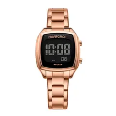 NAVIFORCE - Reloj Sport Nf5047 Mujer Digital Acero + Estuche