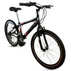 ATILA - Bicicleta para niño 24 Rines en Aluminio 18 cambios negro