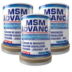 NATURAL ENERGY PRODUCTS - Msm Advance - Regeneración Articular y Prevención X3