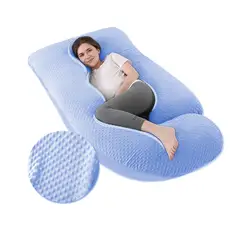BABY ON - Almohada Ortopédica De Maternidad y Descanso Grande Azul