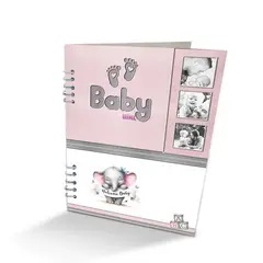 GENERICO - Album babygirl-01 24cm x 32cm Color Rosado y Blanco
