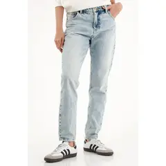 TENNIS - Jean mom fit azul para mujer