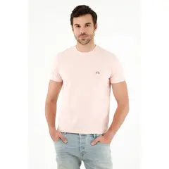 TENNIS - Camiseta rosada cuello redondo para hombre