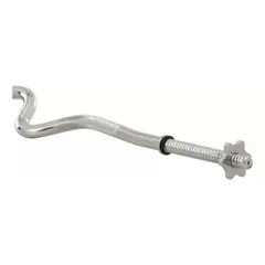 HOMESALE - Barra Curva 120cm Para Pesas De Disco Estandar Acero Cromada
