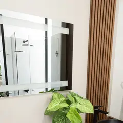 RTA DESIGN - Espejo Rectangular Udine Gris con Luz Led