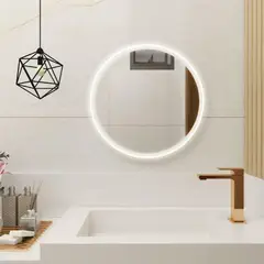 RTA DESIGN - Espejo Circular Venezia Gris con Luz Led