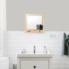 RTA DESIGN - Espejo Cuadrado Make Up Beige Diseño Moderno