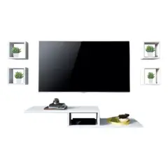 GENERICO - Repisa Flotante Mueble Mesa De Tv Centro De Entretenimiento Blanco