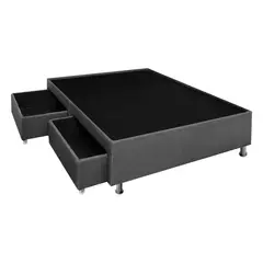 DORMIPUFF - Base Cama Con Cajones 120cm Closet Gris