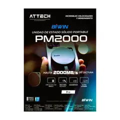 GENERICO - Disco Duro Biwin Para Celular "iMAN" PM2000 1 TB