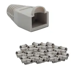 VCP - Bota protectora conector cable UTP RJ45 Cat 5e Gris x 100