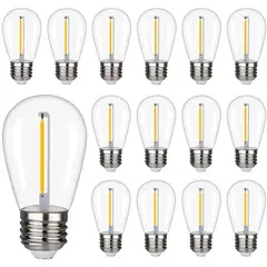 HOME ACCENTS - Luces LED inastillables impermeables blanco cálido 2200K Paquete de 15