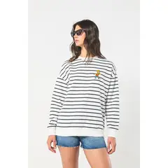 KOAJ - Buzo cuello con estampada en frente The Simpson, para muj MUJER