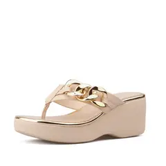 BEIRA RIO - Plataforma para mujer con cadena 0228455-317CREMA