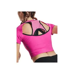 UNDER ARMOUR - Camiseta Mujer UA RUN ANYWHERE CROP Rosa UNDER ARMOUR.