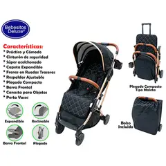 BEBESITOS - Coche Para Bebe Paseador Tipo Maleta con Toldillo