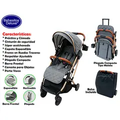 BEBESITOS - Coche Para Bebe Paseador Tipo Maleta con Toldillo
