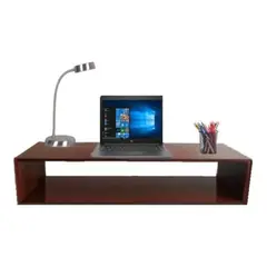 GENERICO - Repisa Escritorio Flotante De 30 Cm Fondo, Oficina, Color Wengue