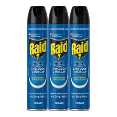 SC JOHNSON - Raid Insecticida Mata Mosquitos X 3 X 400CM3