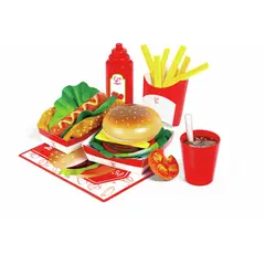 HAPE TOYS - SET PARA NIÑOS DE COMIDA RÁPIDA DE JUGUETE