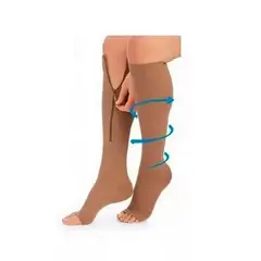 GENERICO - Medias De Compresion Anti Varice - Con Cremallera Beige