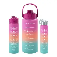 GENERICO - Set Termos Motivacionales Kit 3 En 1 Portable Premium