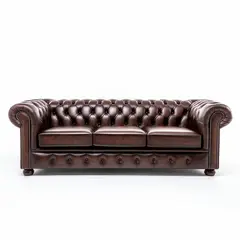 GENERICO - Sofa Chester Harry 3 Puestos 200cm 2 Metros Café.