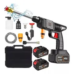 GENERICO - Hidrolavadora Inalámbrica Portable 48V 2 Baterías