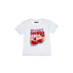 TENNIS - Camiseta estampada blanca para niña