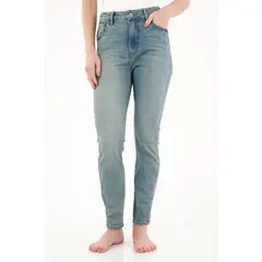 TENNIS - Jean Jegging tiro alto azul para mujer