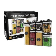 GENERICO - Kit De 7 Organizadores Herméticos De Cocina Para Alimentos