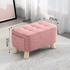 DISEÑOS RAMONA'S - Puff Posa Pie Con Bolsillo Rosa