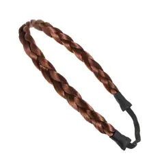 GENERICO - Diadema Balaca Elástica Trenza Cabello Sintético