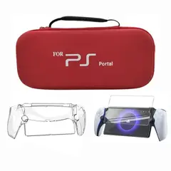 GENERICO - Estuche Rojo + Acrilico + Vidrio Para Ps Portal