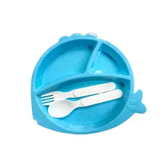 GENERICO - Set Plato Cuchara Tenedor Alimentación Niños Bebés.
