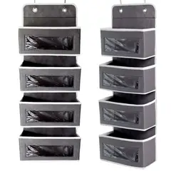 GENERICO - 2 ORGANIZADORES COLGANTE PUERTA PERCHERO TIPO CAJA 4 NIVELES