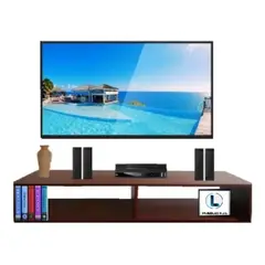 GENERICO - Repisa Flotante Sujeta Libros Repisa Tv Funcional Color Wengue