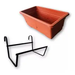 IMPORTADORA MAKA - Soporte Base Para Matera Rectangular Balcón + Matera
