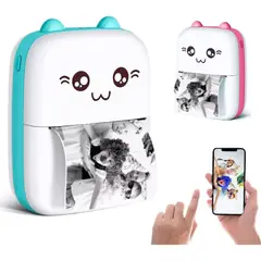 GENERICO - Mini Impresora Térmica Portátil Inalámbrica Para Celular AZUL