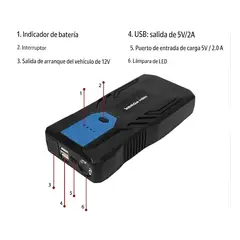 MILOPTS - Iniciador Arrancador De Baterias Pantalla Led Carro Moto 12v