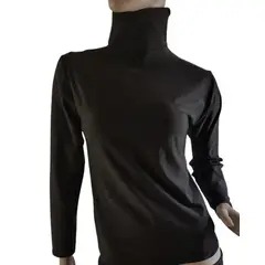 VIA7 - Blusa o buzo basico cuello alto tortuga manga larga