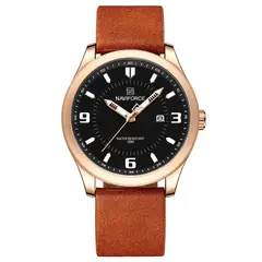 NAVIFORCE - Reloj Casual Nf8024 Crono Hombre Cuero + Estuche