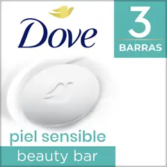 DOVE - Jabon Barra Piel Sensible x3 90g
