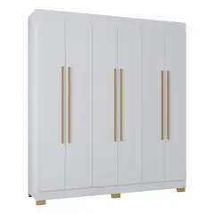 AKIVOY - Closet 6 Puertas Barcelona 202x180x47 Color Blanco
