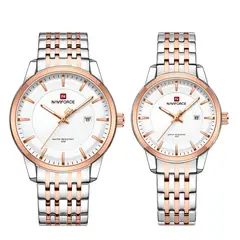 NAVIFORCE - Reloj Pareja Nf9228m Crono Love Acero + Estuche