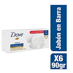 DOVE - Jabón Barra original 6 Unidades 90G